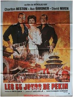 LES 55 JOURS DE PEKIN Affiche Cinéma ORIGINALE / Movie Poster CHARLTON HELSTON