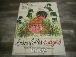 LES CULOTTES ROUGES Bourvil 1962 Affiche Originale 120x160 Vintage Movie Poster