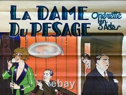 La Dame Du Pesage Affiche Lithographie Originale 1924 Clerice French Poster