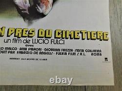 La Maison pres du Cimetiere Affiche ORIGINALE Poster 40x60cm 15x23 Lucio Fulci
