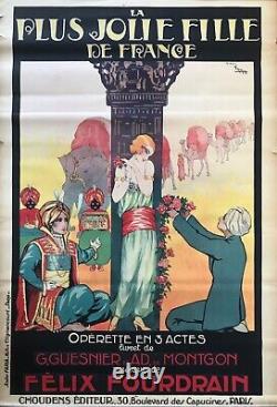 La Plus Belle Fille De France Affiche Lith Originale Faria 1920 French Poster