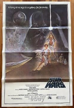 La guerre des étoiles Star wars us one sheet Affiche Poster Original 77 VG +