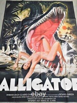 Le Grand Alligator Affiche ORIGINALE 120x160cm Poster 4763 1979 Barbara Bach