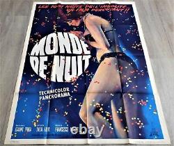 Le Monde de Nuit Numero 3 Affiche ORIGINALE Poster 120x160cm 4763 1963