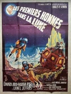 Les premiers hommes dans la Lune (EO'64) Affiche Originale Grande French Poster