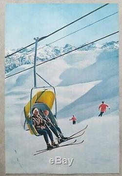 Lot de 10 affiches anciennes/original posters tourisme ski/sports d'hiver/winter