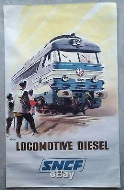 Lot de 5 affiches SNCF anciennes Brenet, Bretagne /original railway posters