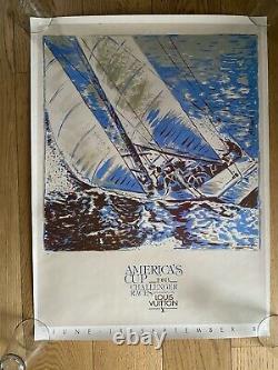 Louis Vuitton Affiche Poster original America's Cup 1983 bateau boat RACES