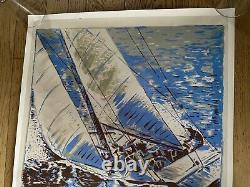 Louis Vuitton Affiche Poster original America's Cup 1983 bateau boat RACES