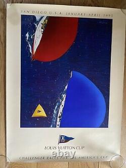 Louis Vuitton Affiche Poster original CUP SAN DIEGO RAZZIA bateau boat USA
