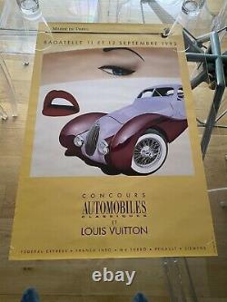 Louis Vuitton Classic Run Poster original Bugatti cars PARIS Affiche