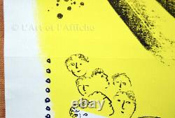 Marc CHAGALL, LE FOND JAUNE Affiche litho originale 1969 Original Art poster