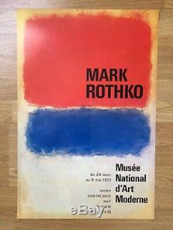 Mark ROTHKO Original Exhibition Poster Affiche Musée d'art moderne 1972