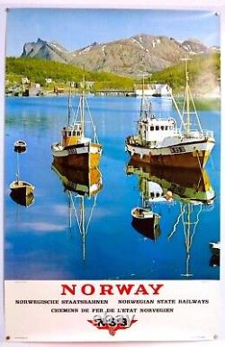 Norway Norvegian Railways Nsb Affiche Originale Poster 1970