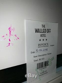 Original Banksy Walled Off PALESTINE affiche Poster Print with COA Hotel receipt