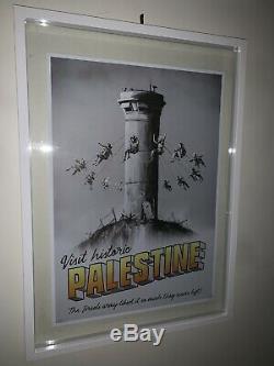 Original Banksy Walled Off PALESTINE affiche Poster Print with COA Hotel receipt