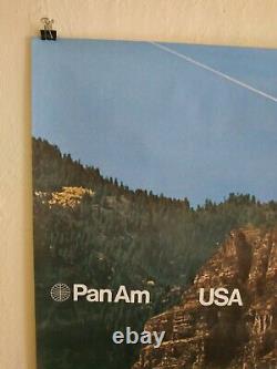 Original German Travel Poster affiche Pan Am USA 1972
