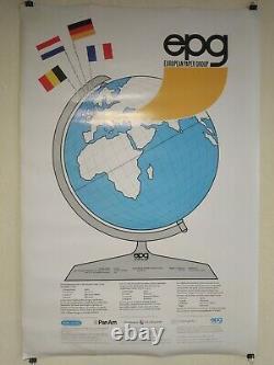 Original German Travel Poster affiche Pan Am USA 1972