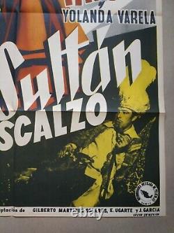 Original Mexican poster affiche El Sultan Descalzo Tin-Tan 1956