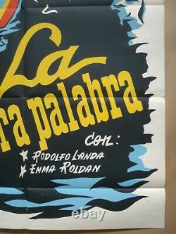 Original Mexican poster affiche La tercera palabra Marga Lopez 1956
