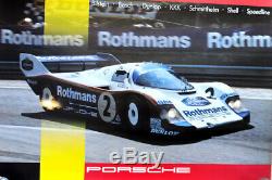Original Porsche Affiche Poster 1000 km Spa 84 Rothmans 956 Stefan Bellof