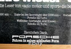 Original Porsche Affiche Poster Sieger-Bestes Voiture le Welt 1980 911