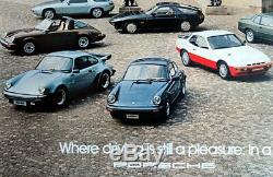 Original Porsche Affiche Poster la Famille 1979 Voiture de Sport