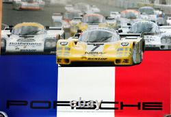 Original Porsche Affiche Poster le Mans De 1970 Jusqu'À 1985 Gagne Porsche