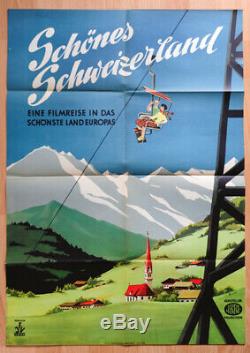 Original Publicité Affiche Poster Affiche Beau Schweizerland 1953