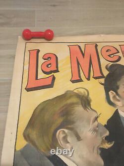 Original large French poster affiche La meuse 1895 LUDEK MAROLD Lemercier Paris