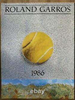Original poster Affiche Roland Garros 1986 Jiri Kolar