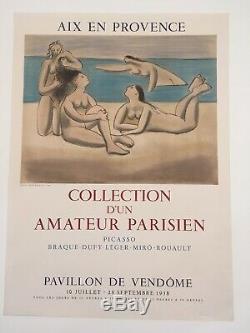PICASSO Original exhibition poster 1958 Affiche originale