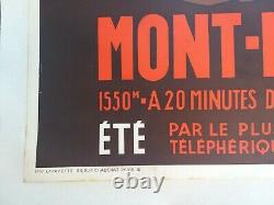 PLM Aix les Bains Revard Affiche ancienne/original poster Henry Reb 1935