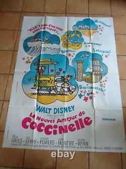 POSTER AFFICHE ORIGINALE CINEMA Nouvel amour Coccinelle Disney