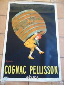 POSTER AFFICHE ORIGINALE COGNAC PELLISSON 80120 cm CAPPIELLO 1907 LIQUEUR b