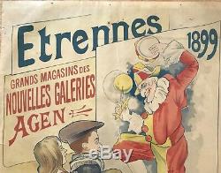 Philippe Chapellier Affiche 1899 Grands Magasins Agen Original French Poster