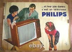 Philips Televiseur R. Geleng Original Poster Very Rare Affiche 1960