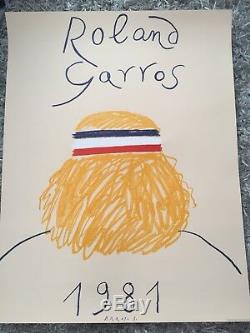 Poster Affiche Roland Garros 1981 Parfait Etat Original