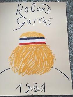 Poster Affiche Roland Garros 1981 Parfait Etat Original