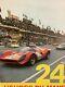 Rare Affiche Originale Course Auto 24hr Du Mans 1968 Race Poster Le Mans