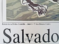Salvador Dali Affiche Originale D'exposition Poster Divine Comedie -80's