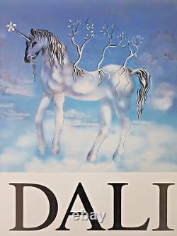 Salvador Dali Affiche Originale D'exposition Poster Licorne 1984