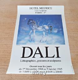 Salvador Dali Affiche Originale D'exposition Poster Licorne 1984