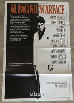 Scarface 1983 Brian De Palma Al Pacino Affiche Originale Poster Us