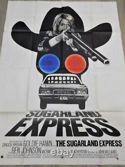 Sugarland Express Affiche ORIGINALE Poster 120x160cm 4763 1974 Spielberg G Hawn