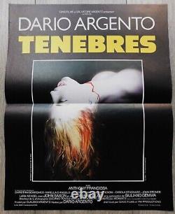Tenebres Affiche ORIGINALE Poster 40x60cm 1523 1982 Dario Argento