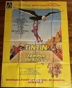 Tintin et le temple du soleil / Hergé / Poster / Affiche / Original 120x160 BD