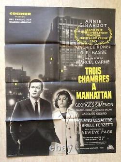 Trois chambres à Manhattan Affiche Cinéma 1965 Original Movie Poster