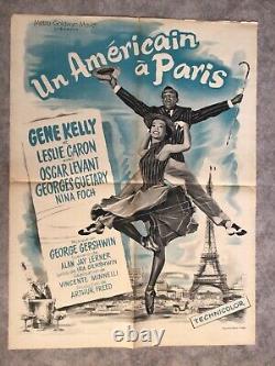 Un Américain à Paris Affiche Cinéma 1951 Original French Moyenne Movie Poster