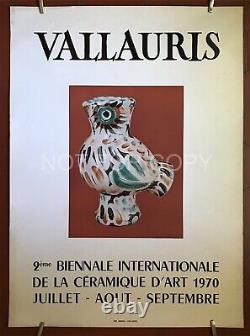 VALLAURIS Original Poster Affiche 1970 Biennale Internationale Céramique d'Art